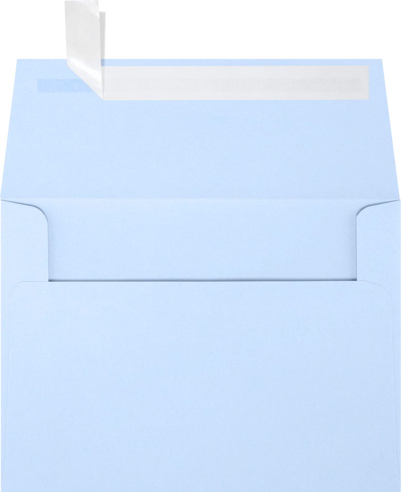 LUXPaper A6 Invitation Envelopes | Peel & Press | 4 3/4" x 6 1/2" | Baby Blue | 80lb. Text | 50 Qty - Image 1